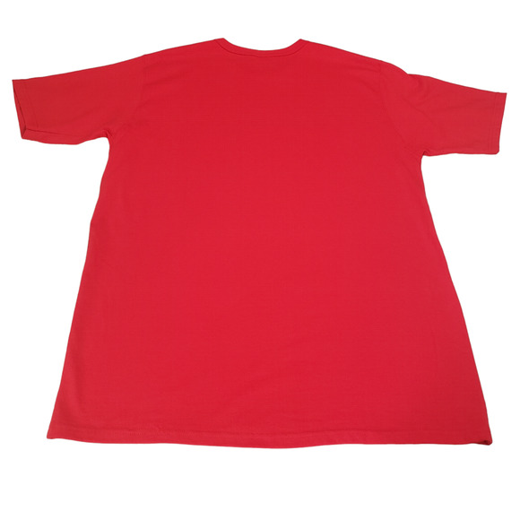 Champion Shirt Mens Extra Large Short Sleeve Pullover Cotton Red Crew Neck Long - Picture 10 of 14